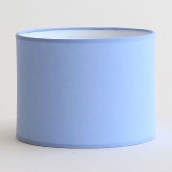 Abat-jour rond en coton bleu ciel 15 CM