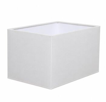 Abat-jour rectangle en coton blanc cassé