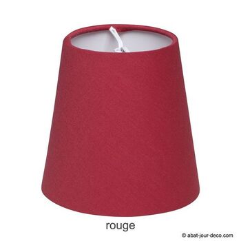 Abat-jour pince flamme en coton rouge 18X10X15 PENTE