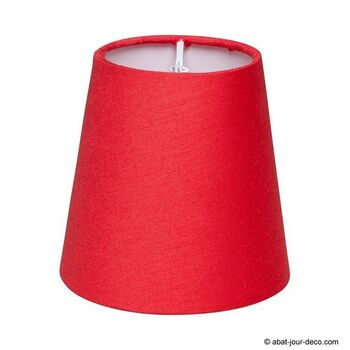 Abat-jour pince flamme en soie rouge