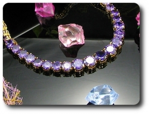 70x10~6mm Purple Amethyst Necklace Earrings Set