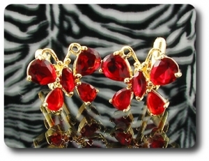 10x9~6mm Red Ruby Cufflink for women