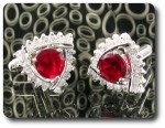 2x8 mm Red Ruby Cufflink