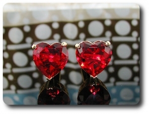 1x18 mm Red Ruby Cufflink for women
