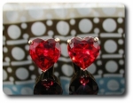 1x18 mm Red Ruby Cufflink for women