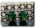 1x18mm Green Emerald Cufflink for women