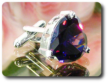 1x18mm Purple Amethyst Cufflink for women