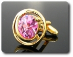 2x14mm Pink Sapphire Cufflink for women