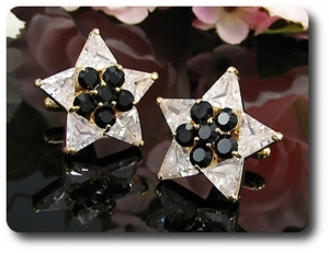 10x5mm Black Sapphire Cufflink for women