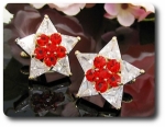 10x5mm Red Ruby Cufflink for women