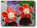 10x10mm Red Ruby Cufflink for women