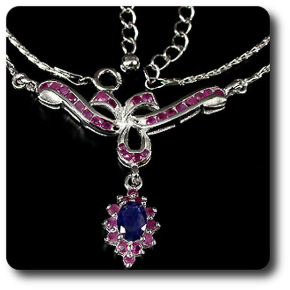 COLLIER SAPHIR & RUBIS