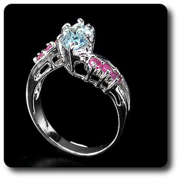 BAGUE TOPAZE & RUBIS