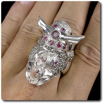 RUBY RHINOCEROS RING