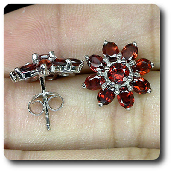 BOUCLES D'OREILLE GRENAT