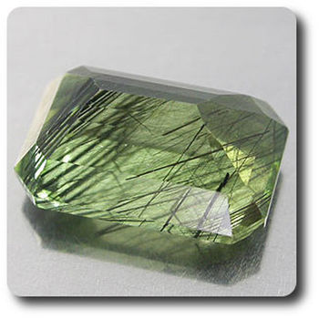4.20 cts PERIDOT RUTILE. VVS
