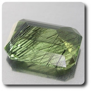 4.20 cts PERIDOT RUTILE. VVS
