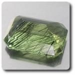 4.20 cts PERIDOT RUTILE. VVS