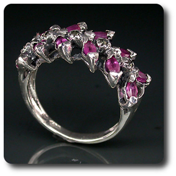 RUBY & MARCASITE RING