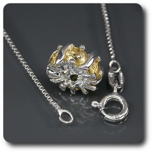 PENDENTIF CITRINE + CHAINE