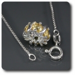 PENDENTIF CITRINE + CHAINE