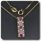 PENDENTIF RUBIS + CHAINE