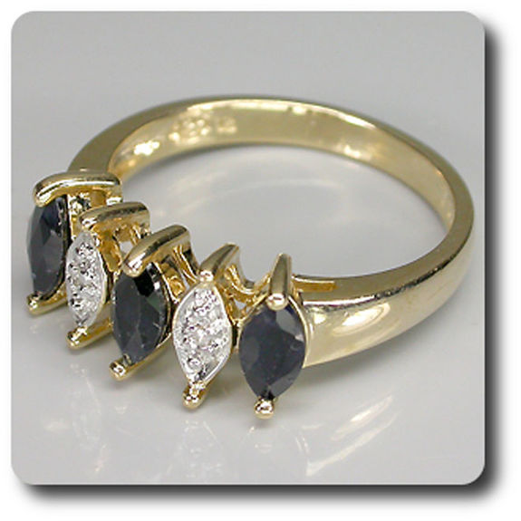 BAGUE SAPHIR NOIR
