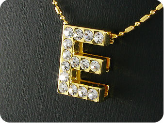 15x3mm Character **E** Topaz Pendant