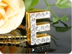 15x3mm Character **E** Topaz Pendant