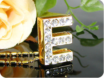 15x3mm Character **E** Topaz Pendant