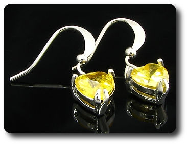 BOUCLES D'OREILLE TOPAZE JAUNE