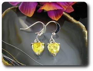 BOUCLES D'OREILLE TOPAZE JAUNE