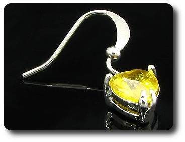 BOUCLES D'OREILLE TOPAZE JAUNE