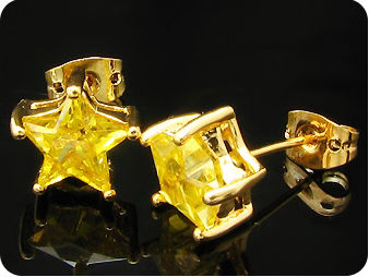 2x8mm Yellow Topaz Earrings