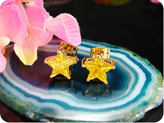 2x8mm Yellow Topaz Earrings