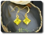 BOUCLES D'OREILLE TOPAZE JAUNE