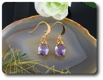 2x8mm Purple Amethyst Earrings