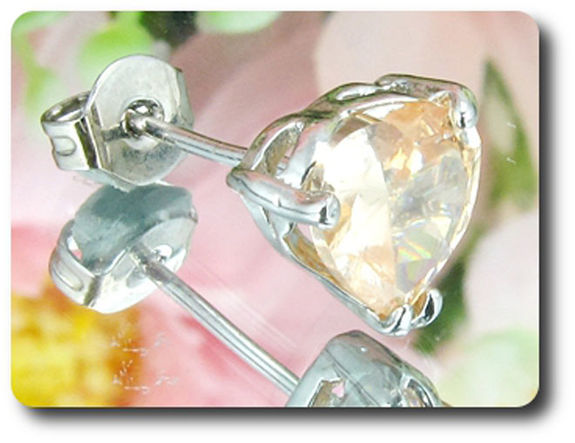 BOUCLES D'OREILLE SAPHIR ORANGE