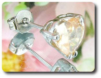 BOUCLES D'OREILLE SAPHIR ORANGE