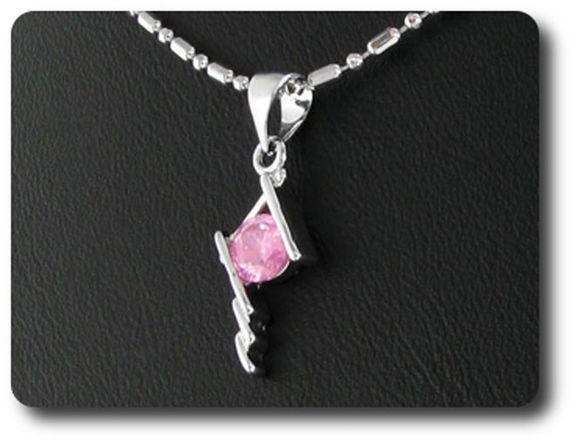 5 mm Pink Sapphire Pendant