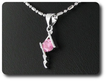 5 mm Pink Sapphire Pendant