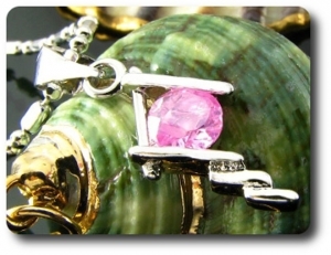 5 mm Pink Sapphire Pendant