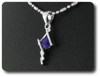 5 mm Purple Amethyst Pendant
