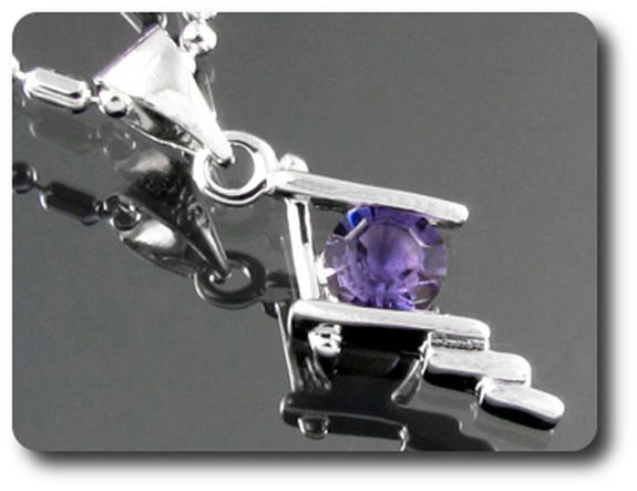 5 mm Purple Amethyst Pendant