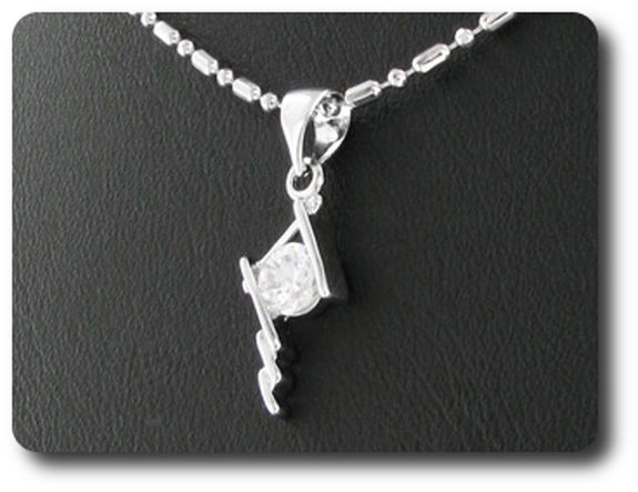 5 mm Simulated Diamond Pendant