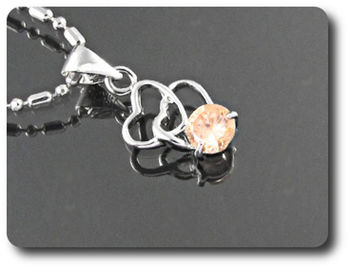 5 mm Orange Sapphire Pendant