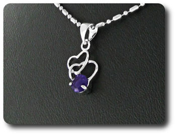 5 mm Purple Amethyst Pendant
