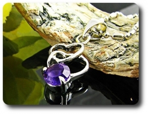 5 mm Purple Amethyst Pendant