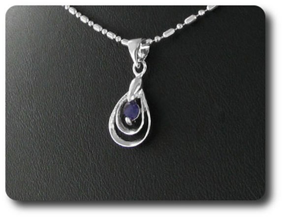 4 mm Purple Amethyst Pendant