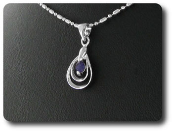 4 mm Purple Amethyst Pendant